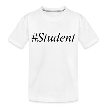 #Student Logo Noir - T-shirt bio Premium Enfant - blanc - Devant