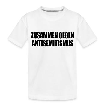 zusammen gegen antisemitismus - Kinder Premium Bio T-Shirt - Weiß - Vorne