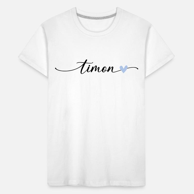 Timon Name Calligraphy Font Kids' Premium Organic T-Shirt