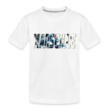 Marseille stylized comic book design - Kids' Premium Organic T-Shirt - white - Front