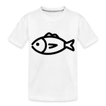 Fish - Kids' Premium Organic T-Shirt - white - Front