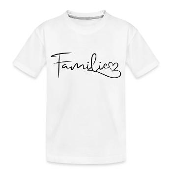 Police familiale avec cœur - T-shirt bio Premium Enfant - blanc - Devant