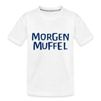 Morgenmuffel - Kinder Premium Bio T-Shirt - Weiß - Vorne
