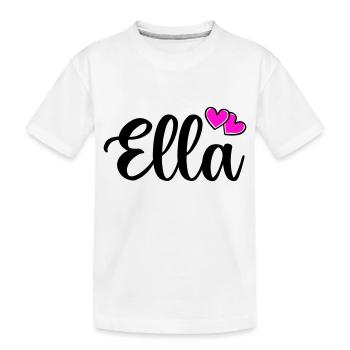 Nom d’Ella - T-shirt bio Premium Enfant - blanc - Devant