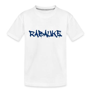 Rabauke - ungehobelter Mensch - ungezogenes Kind - Kinder Premium Bio T-Shirt - Weiß - Vorne