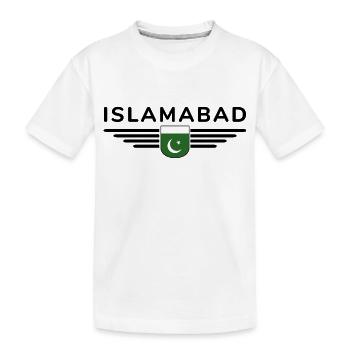 Islamabad Design – Capital City Style - Kids' Premium Organic T-Shirt - white - Front