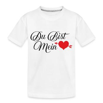 Du bist mein Herz - Kinder Premium Bio T-Shirt - Weiß - Vorne