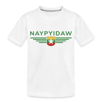 Naypyidaw T-Shirt – Capital Style - Kids' Premium Organic T-Shirt - white - Front