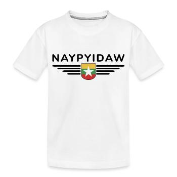 Naypyidaw T-Shirt – Capital Style - Kids' Premium Organic T-Shirt - white - Front