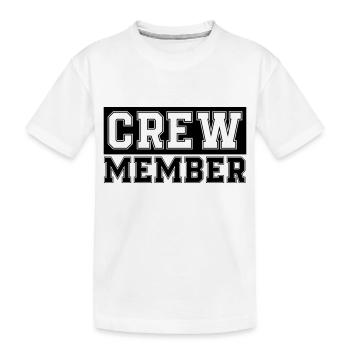 crew member - Kids' Premium Organic T-Shirt - white - Front