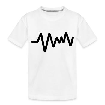 Pulse, heartbeat - Kids' Premium Organic T-Shirt - white - Front