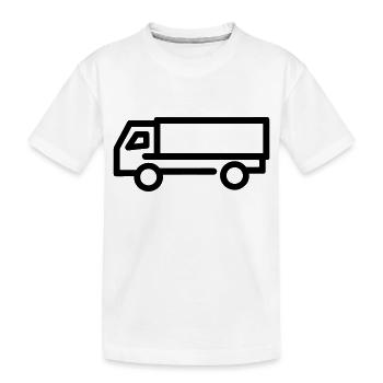 Lkw - Kinder Premium Bio T-Shirt - Weiß - Vorne