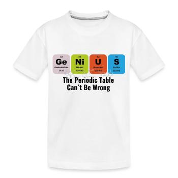 Genius Genie Chemie Biologie Periodensystem - Kinder Premium Bio T-Shirt - Weiß - Vorne