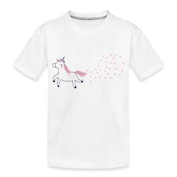 Glitter-farting unicorn - Kids' Premium Organic T-Shirt - white - Front
