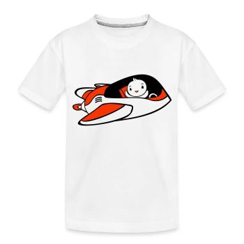 Duck Spaceship Pilot Space Science Fiction Cool - Kids' Premium Organic T-Shirt - white - Front