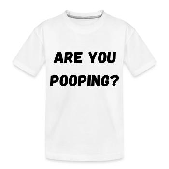 bist du am Kacken - Kinder Premium Bio T-Shirt - Weiß - Vorne