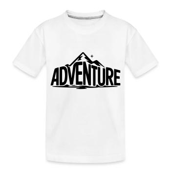 🏔 ADVENTURE – Hörst du den Ruf der Berge? - Kinder Premium Bio T-Shirt - Weiß - Vorne