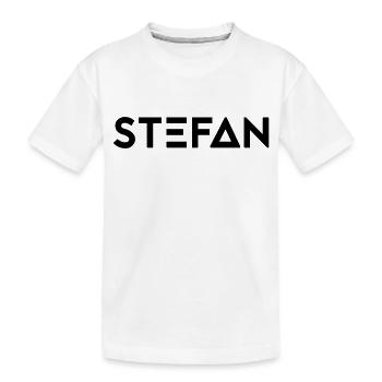 Vorname Stefan - Kinder Premium Bio T-Shirt - Weiß - Vorne