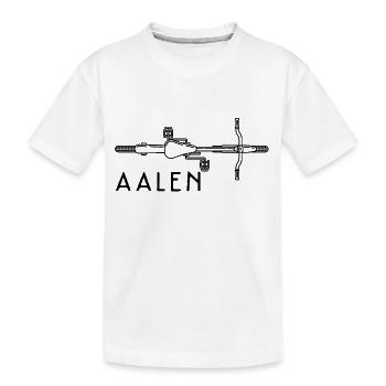 Fahrrad Aalen - Kinder Premium Bio T-Shirt - Weiß - Vorne