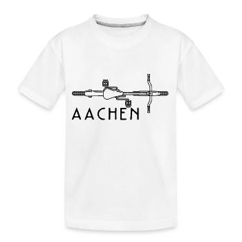 Fahrrad Aachen - Kinder Premium Bio T-Shirt - Weiß - Vorne