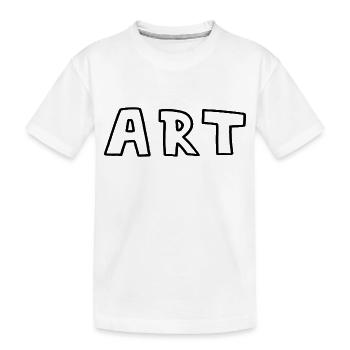 KUNST SCHWARZ - Kinder Premium Bio T-Shirt - Weiß - Vorne