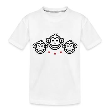 Monkey Group - Kids' Premium Organic T-Shirt - white - Front