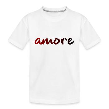 amore - Italia - Italy - Love - Liebe - Kids' Premium Organic T-Shirt - white - Front