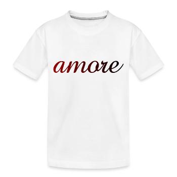 amore - Italia - Italy - Love - Liebe - Kids' Premium Organic T-Shirt - white - Front