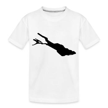 Bodensee Silhouette – Lake Constance Outline - Kids' Premium Organic T-Shirt - white - Front