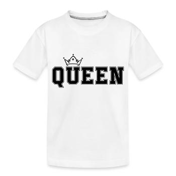 queen - Kids' Premium Organic T-Shirt - white - Front