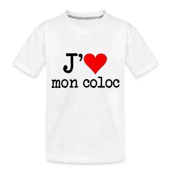 j'aime mon coloc - T-shirt bio Premium Enfant - blanc - Devant