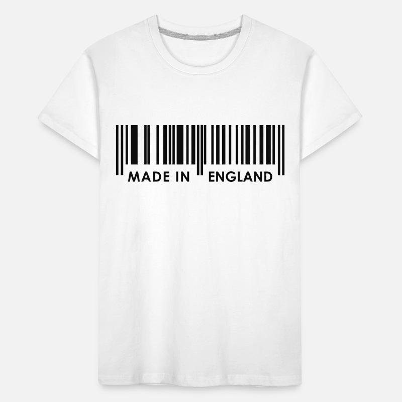Made in England bar code Kids' Premium Organic T-Shirt