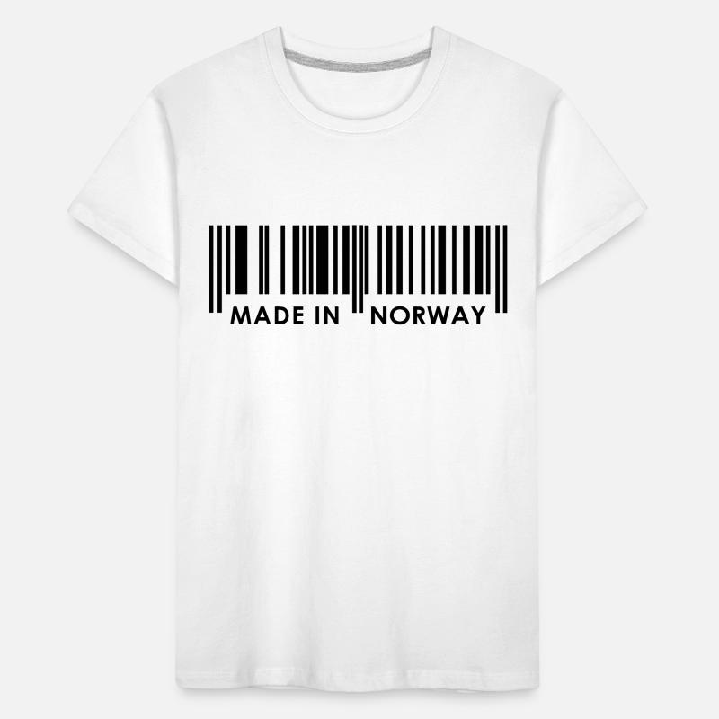 Bar Code "Made in Norway" Kids' Premium Organic T-Shirt