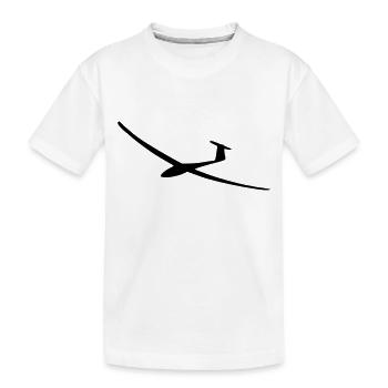 Segelflugzeug - Kinder Premium Bio T-Shirt - Weiß - Vorne