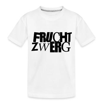 Fruchtzwerg - Kinder Premium Bio T-Shirt - Weiß - Vorne