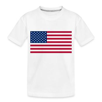 USA drapeau bannière - T-shirt bio Premium Enfant - blanc - Devant