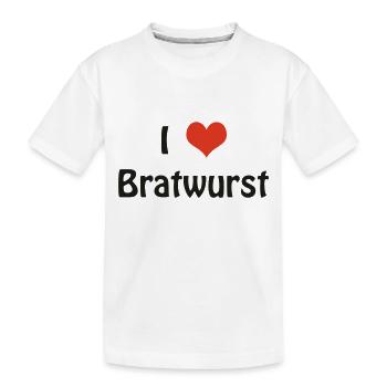 Bratwurst - Kinder Premium Bio T-Shirt - Weiß - Vorne