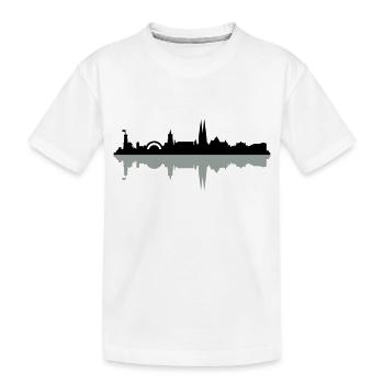 Skyline Bielefeld - Kinder Premium Bio T-Shirt - Weiß - Vorne