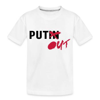 putout - Kinder Premium Bio T-Shirt - Weiß - Vorne