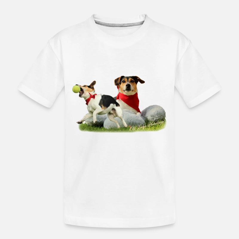 Jack Russel Terrier - Kinder Premium Bio T-Shirt - Weiß