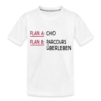 Springreiten - Kinder Premium Bio T-Shirt - Weiß - Vorne
