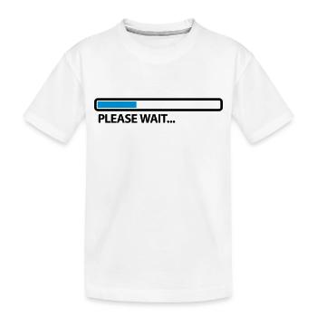 please_wait_2c - Kinder Premium Bio T-Shirt - Weiß - Vorne