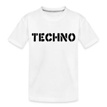 Techno__V001 - Kinder Premium Bio T-Shirt - Weiß - Vorne