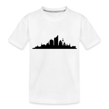 Skyline Leipzig central - T-shirt bio Premium Enfant - blanc - Devant