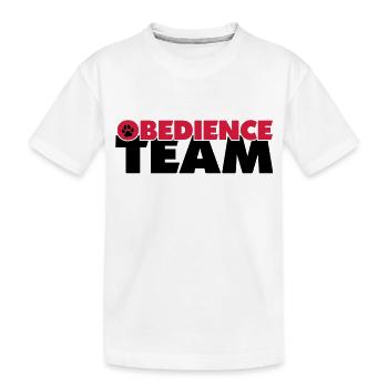 obedienceteam4 - Kinder Premium Bio T-Shirt - Weiß - Vorne