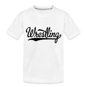 wrestling - Kids' Premium Organic T-Shirt - white - Front