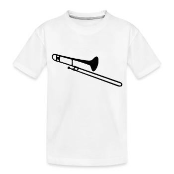 Posaune - Kinder Premium Bio T-Shirt - Weiß - Vorne