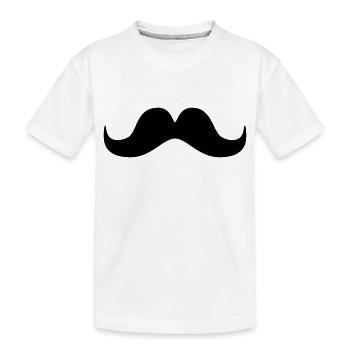 moustache - T-shirt bio Premium Enfant - blanc - Devant