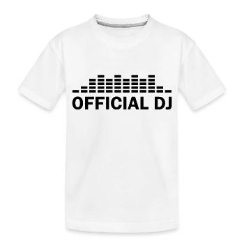 official dj - Kids' Premium Organic T-Shirt - white - Front