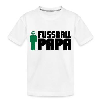 Fußball Papa - Kinder Premium Bio T-Shirt - Weiß - Vorne